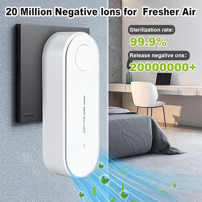 2PCS Magair Air Purifier for Mold, Magair Air Purifier Plug in, Mag Air Purifiers, Magair Ionic Air Purifi-er, Suitable for Bedrooms, Toilets, Living Room, Closets, Pet Room