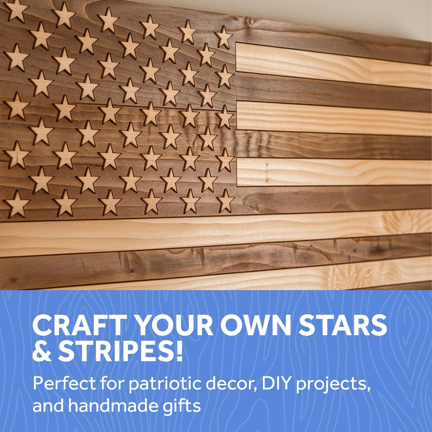 4 Inch Wooden Stars, Bag of 25 Unfinished Wooden Star Cutouts,(4 Inch Wood Star Shape) by Woodpeckers…