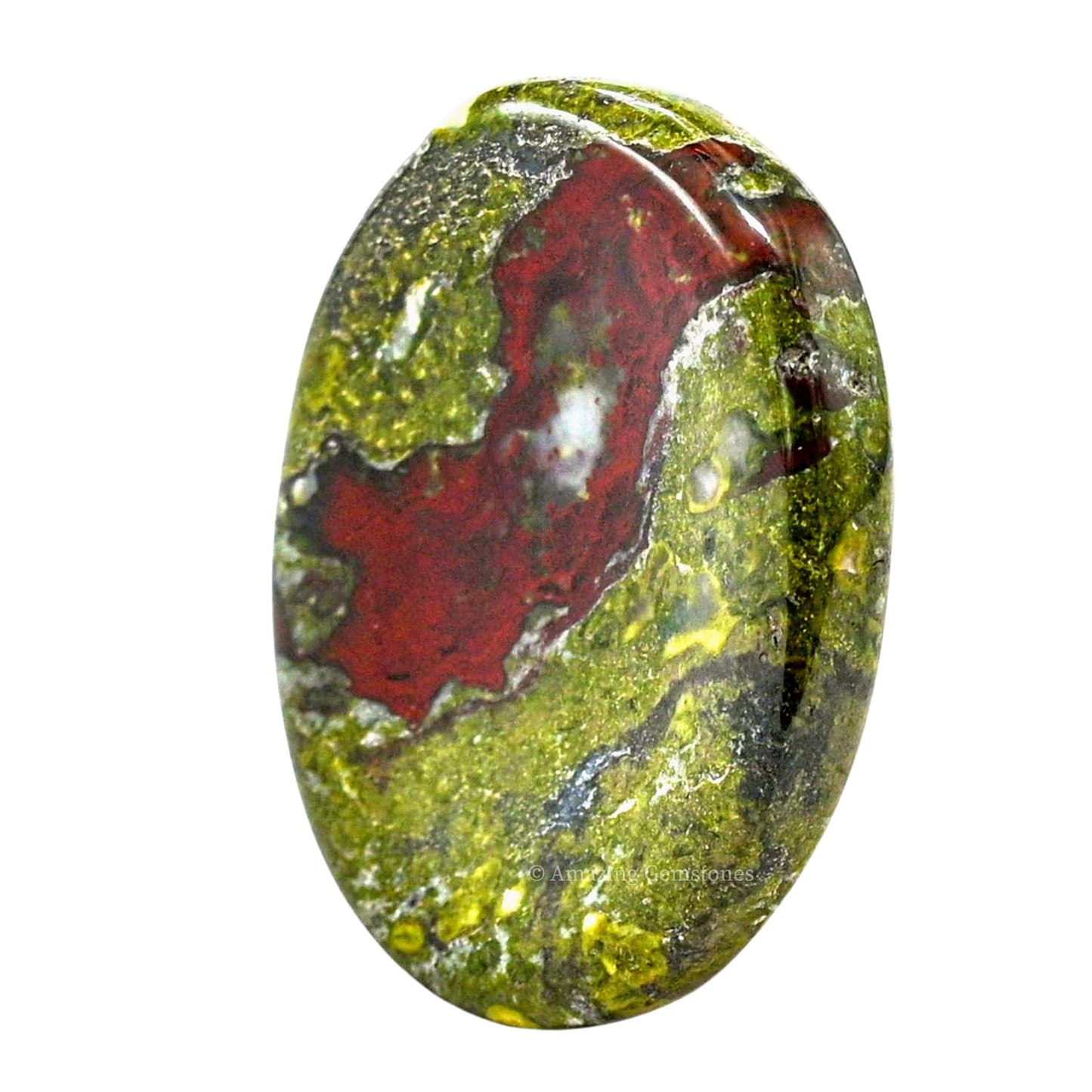 Amazing Gemstone Dragon Bloodstone Worry Stone Crystals and Healing Stones - Worry Stones for Stress Relief Gifts - Piedra Crystal Fidget for Meditation - Unique Stocking Stuffers and Birthday Gifts