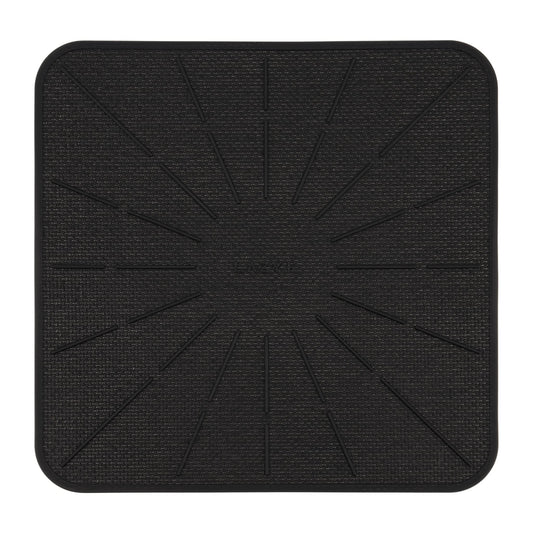Lazy K Induction Cooktop Mat - Silicone Fiberglass Scratch Protector - for Magnetic Stove - Non slip Pads to Prevent Pots from Sliding during Cooking - Square (9inches) Black