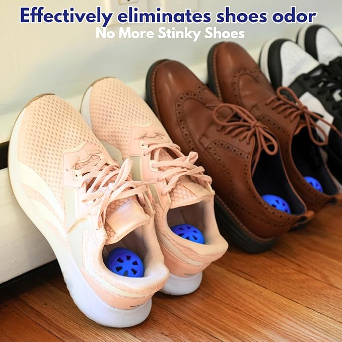 Air Jungles Shoes Deodorizer Ball 12 Count, Ocean Scent, Odor Remover Balls for Sneakers Boot Shoe, Essential Oil Provides Natural Freshness