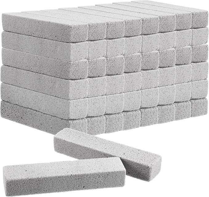 55 Pcs Pumice Stone for Toilet Bowl Cleaning Pumice Scouring Stick Pad Hard Water Stain Remover for Toilet Bathtubs Pool Tile Kitchen Sink Oven Stove Grill Home Bathroom Household