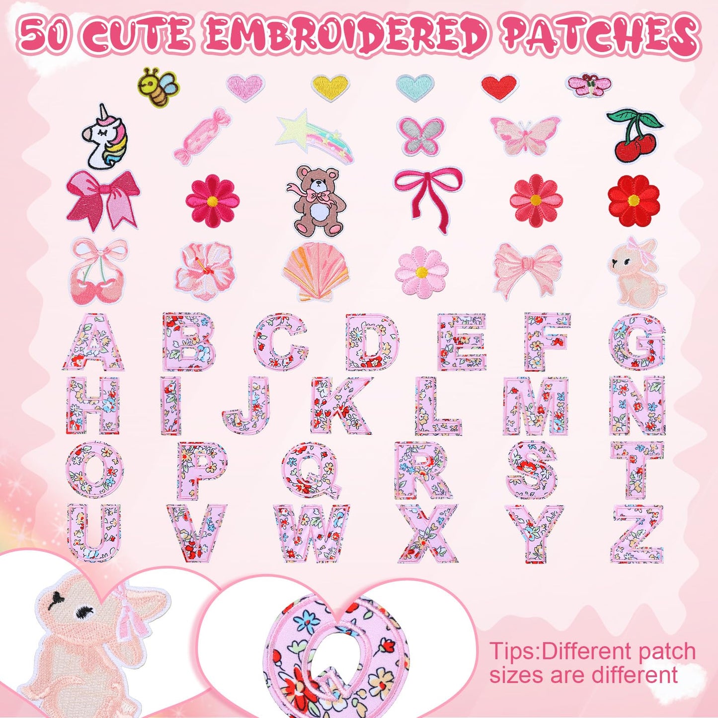 Jiuguva 72 Pcs DIY Bib Decorating Kit Baby Shower Games Set 10 DIY Blank White Bibs 50 Pink Iron on Patches Baby Shower Activity Kit for Gender Reveal Party Supplies