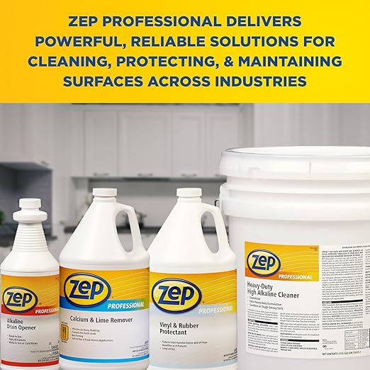 Zep Industrial Calcium and Lime Remover - 128 oz (Case of 4) 1041491 - Pro Grade Formula Safe on Stainless Steel, Aluminum, Glass, Plastic and Ceramic Surfaces