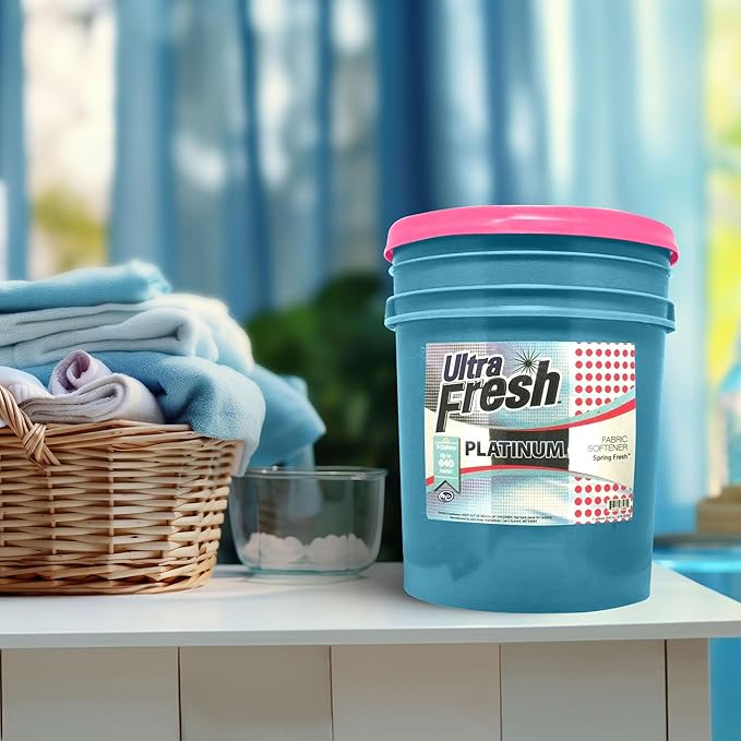 Ultra Fresh Liquid Laundry Fabric Softener, Platinum, 5 Gal, Spring Fresh - Household Cleaning Supplies and Accessories for Clothing and Fabrics