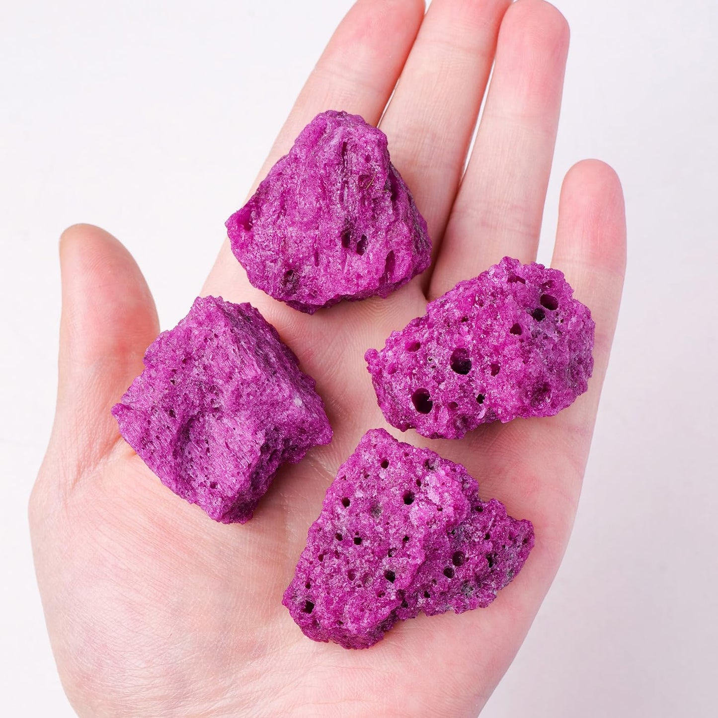 Apengshi Red Corundum Raw Stones Natural Crystal and Healing Stones Rough Rocks Reiki Chakra Fountain Home Garden Decor Yoga Meditation DIY Stone 1.2-2''