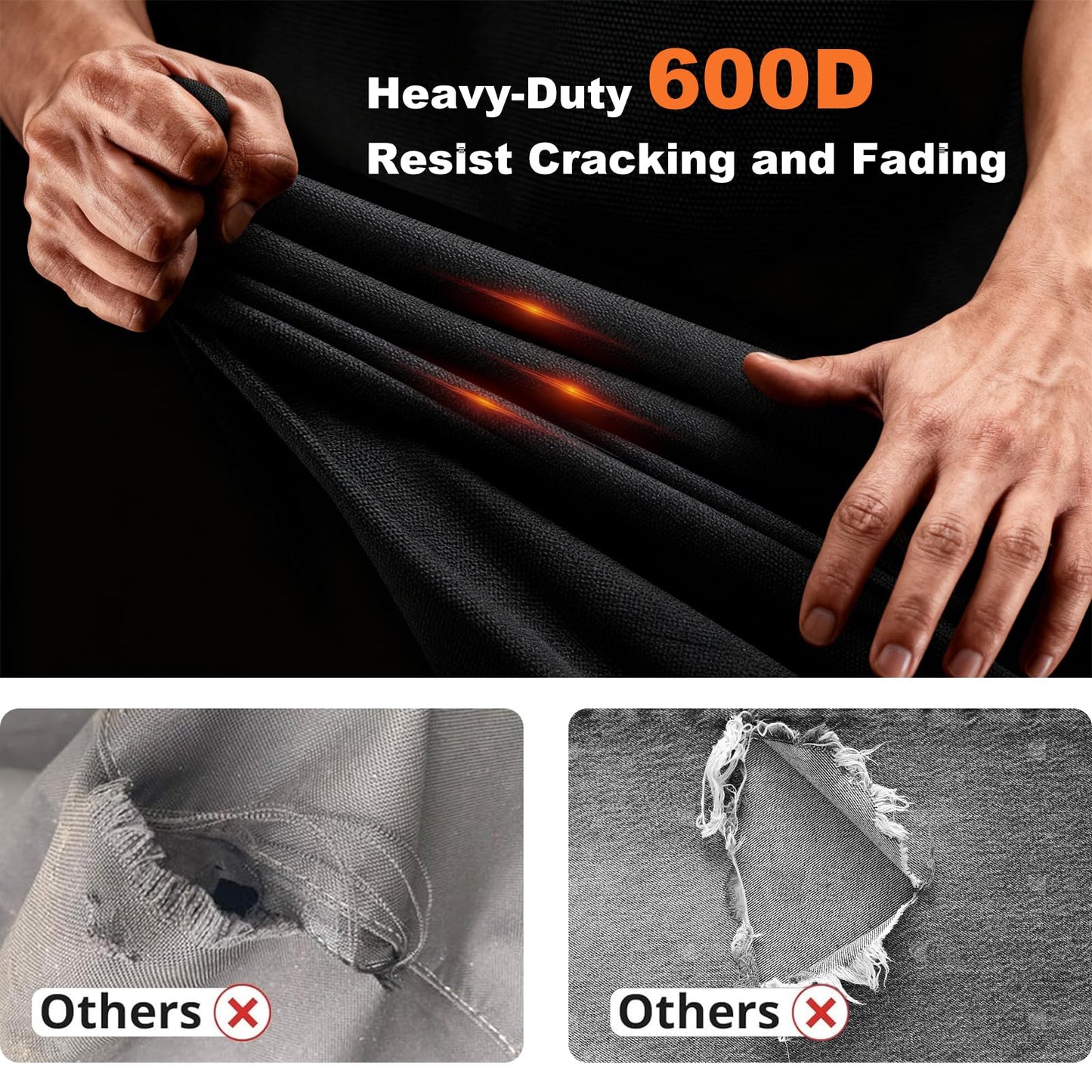Outdoor Fireplace Cover, 32" L × 24" W × 45" H for Panovue Chiminea Fire Pit, 600D Heavy Duty Waterproof Square Chimineas Fireplace Cover for Patio Wood Burning Fireplaces