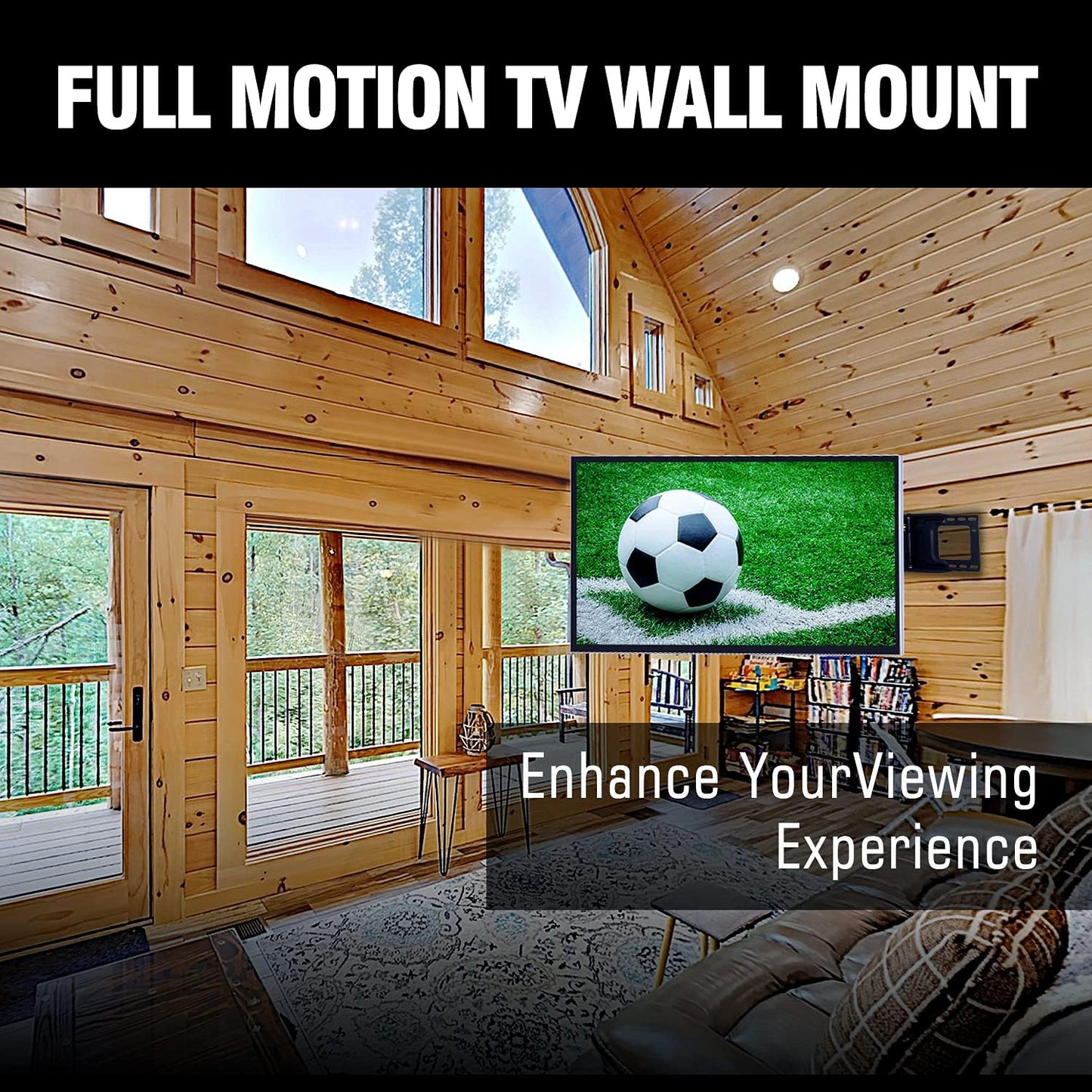 FORGING MOUNT Heavy Duty TV Wall Mount, Dual Articulating Arm Full Motion TV Wall Mount Bracket with 43 inch Long Arm,Fits 50 to 100 Inch TVs, Holds up to 198 lbs,Max VESA 800x600mm