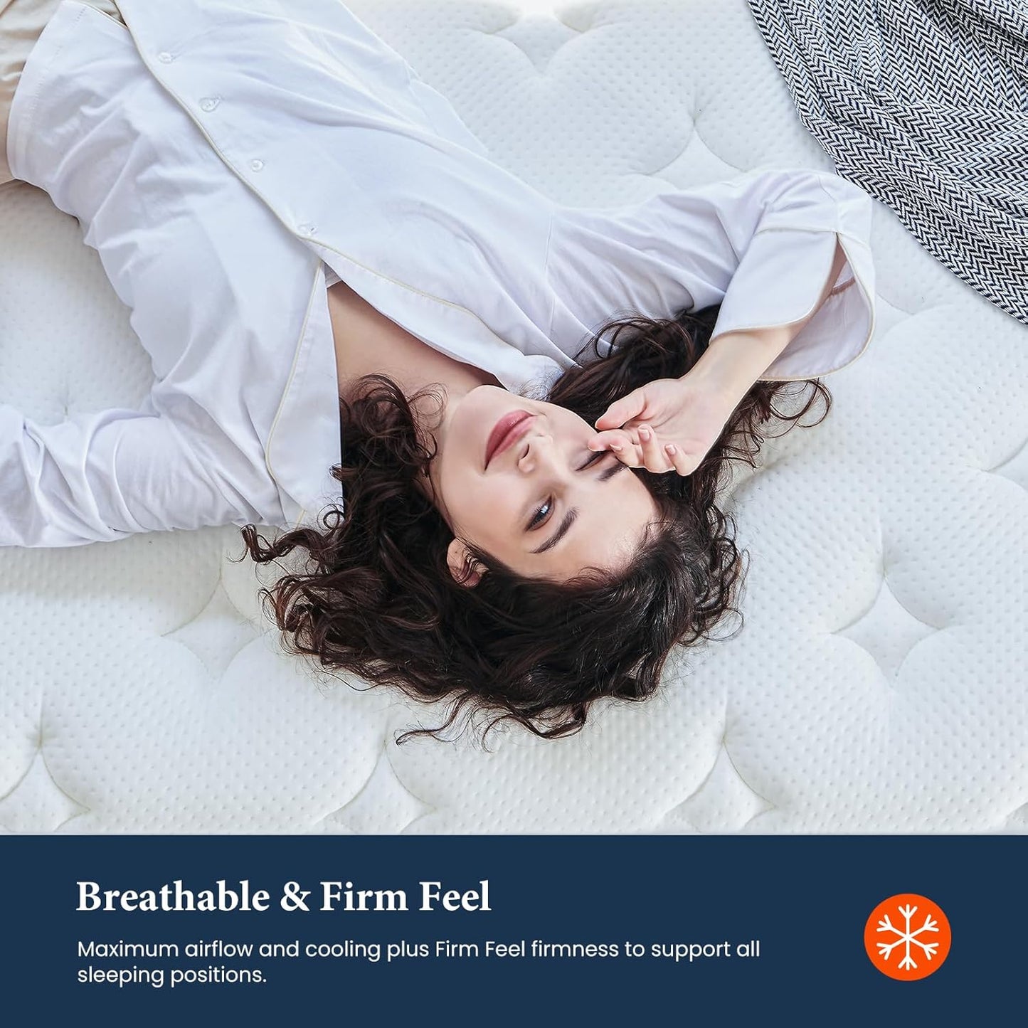 Coolvie Queen Mattress Firm, Strong Coils Hybrid Mattresses for Extra Lumbar & Hip Support, Cooling Knit Fabric Cover- CertiPUR-US® Certified Foam/ 80x60x12, 12 Inch Mattress Queen Size in a Box