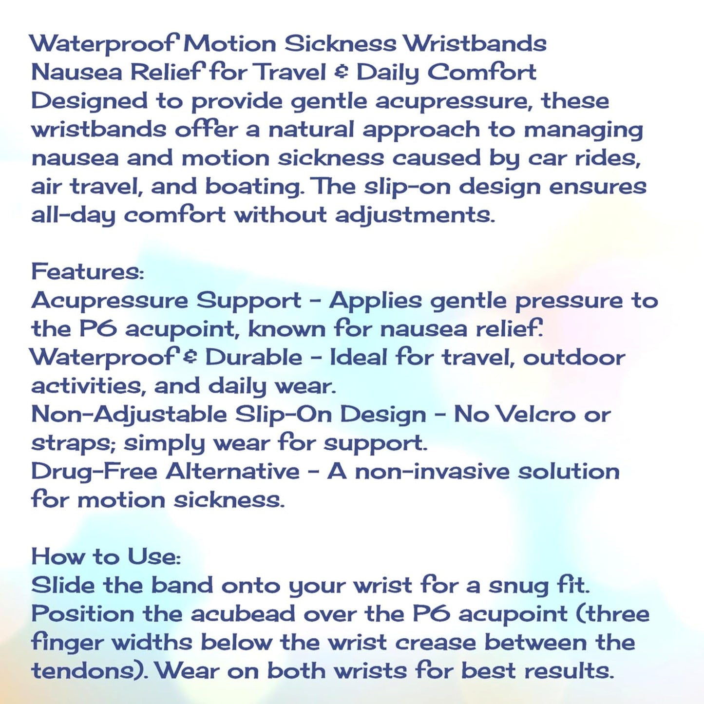 Motion Sickness Relief Acupressure Wristbands for Kids and Adults – Waterproof, Slip-On, Nausea Relief, Motion Sickness, Travel (2 Pack) (Army Green, Large 8)