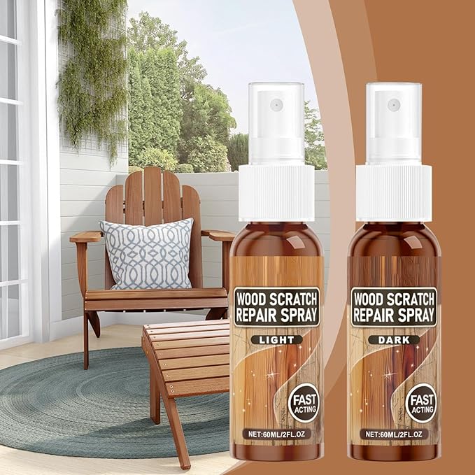 Scratch Remover Spray - Instant Wood Repair and Floor Polish, Natural Shine Protector | Furniture Restoration Cleaner for Wooden Tables, Cabinets, Doors, Home Decor, and Interior Maintenance