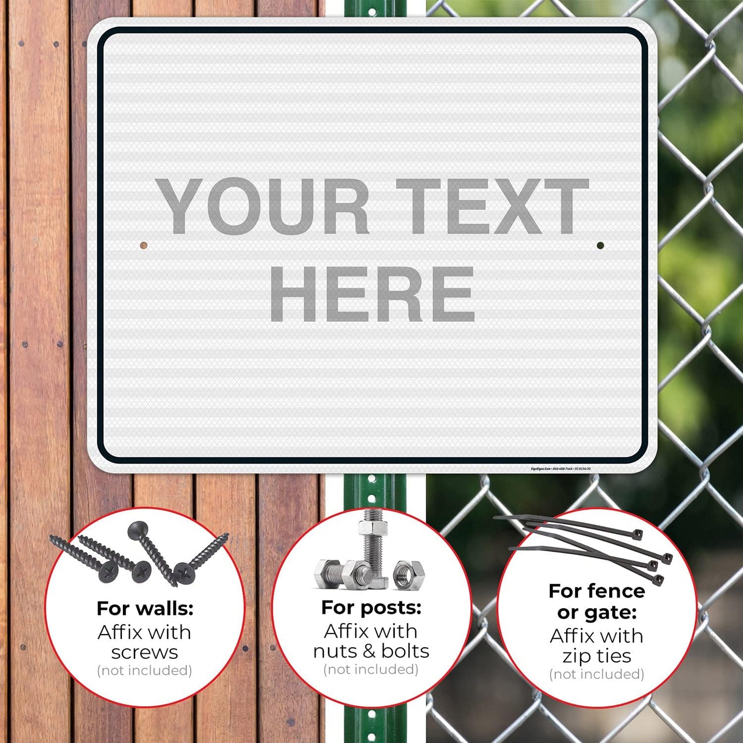 Custom Sign, Personalized Metal Signs, Customize for Office, Business, Home, Workplace, Airbnb, Delivery Signs, 24x30 Inches, 3M EGP Reflective .080 Aluminum, Fade Resistant, Made in USA by Sigo Signs