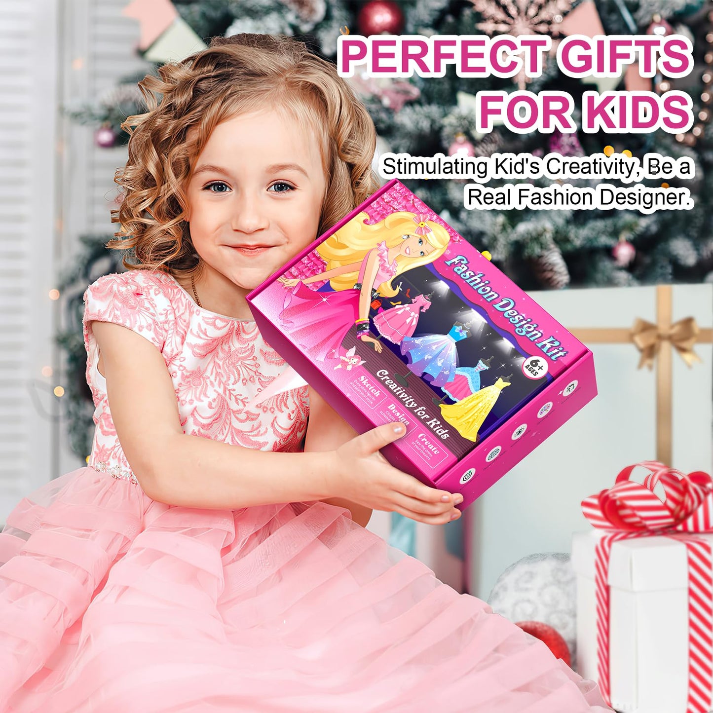 Axirata 1500+PCS Fashion Designer Kit for Girls with Fashion Sketchbook & 5 Mannequins, Creativity DIY Arts & Crafts Kit for Kids Sewing Kit for Teen Girls Birthday Gift Age 6 7 8 9 10 11 12+