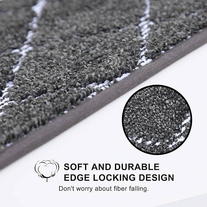 BEQHAUSE Stair Treads for Wooden Steps Polyester Soft Stair Runner Self-Adhesive Stair Rugs Non Slip for Dogs and Kids with TPE Backing 28inX9in Washable Stairs Carpet 4pcs,Dark Grey