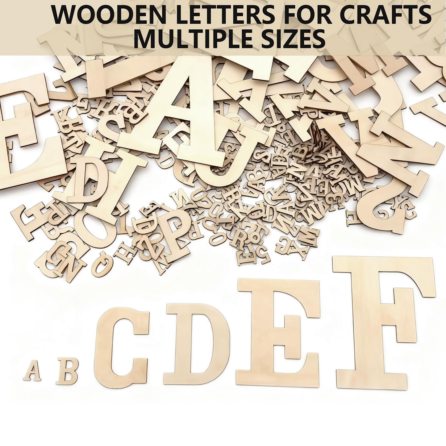 Wooden Letters for Crafts, 2 Inch Unfinished Capital Wooden Alphabet Letters&Numbers Wood Letters for DIY Painting Arts Home Decorations Spelling Learning(168Pcs)