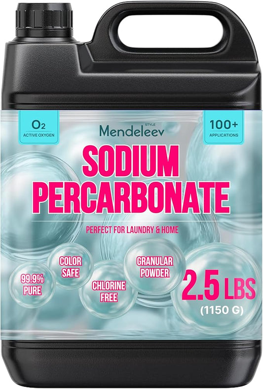 2.5 LB Sodium Percarbonate Laundry Booster – Heavy-Duty 99.9% Pure | Oxygen Power Cleaner for Laundry & Home (2.5 Lbs - 1.15 kg)