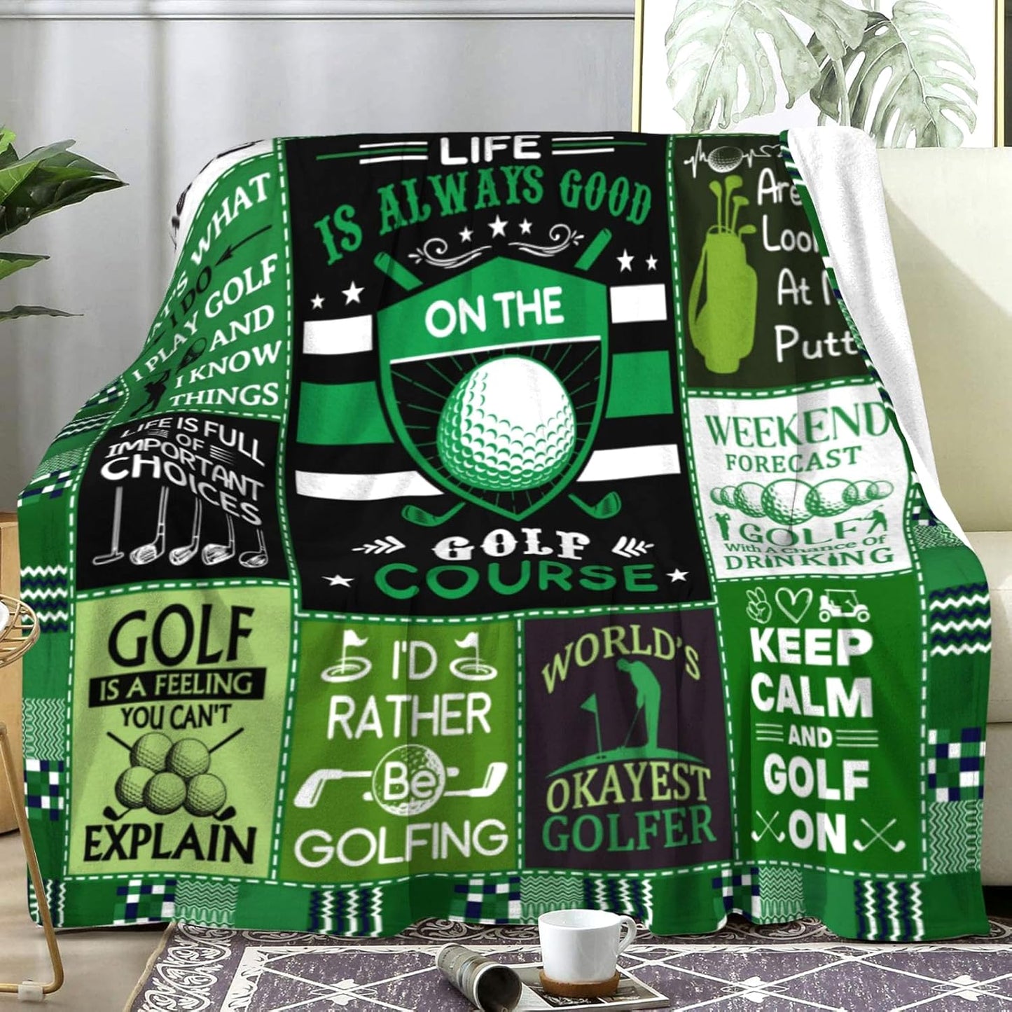 Unique Golf Blanket for Men,Golf Accessories for Men,Funny Golfer Throw Blanket Cool Golfing Gifts Idea for Golfers Men Women Adults Boys 50"X40"