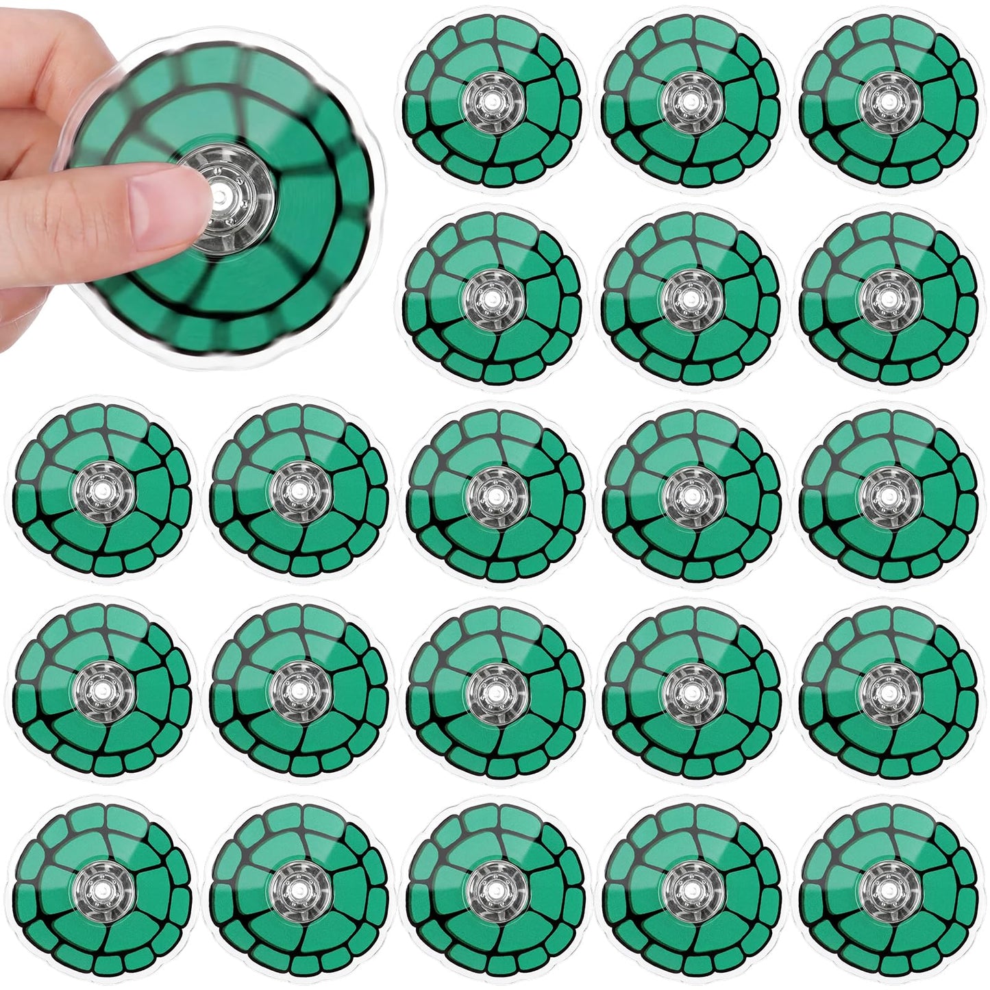 Charnoel 48 Pcs Turtle Shell Fidget Spinners Bulk Mini Fidget Turtle Birthday Party Favors, Goodie Bags Stuffers, Party Game Supplies, Rewards, Carnival Prizes and Gifts