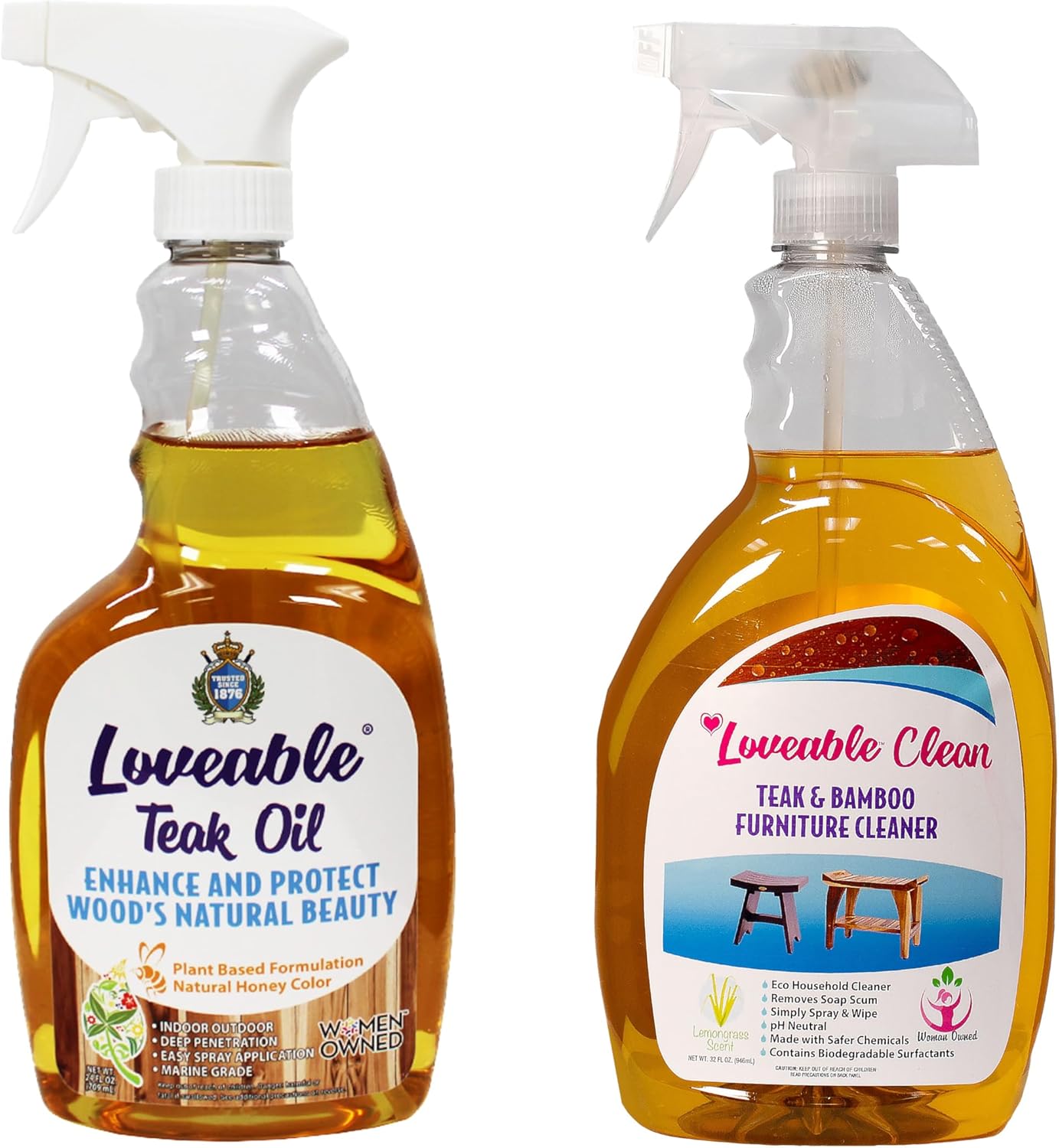 EcoDecors 24 pz. Teak Oil Protective Teak Sealer Wood Oil Indoor/Outdoor and Teak Cleaner Protective Teak Wood Restorer Eco Household Wood Furniture Cleaner Spray Bottle