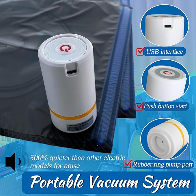 30 Sets of Upgraded Filament Storage Light-Proof Vacuum Bags for 3D Printer, Keep Dry, Avoid Light, Includes 30 Vacuum Storage Bags, 1 Pump, 30 Desiccants, 5 Clips, 2 pens, 13.4x12.6 inch