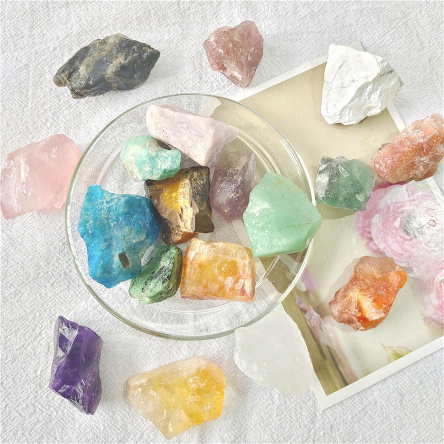 Yellow Jade Raw Crystals Healing Crystals Natural Rough Stones 1.2-2" for Tumbling, Fountain Rocks, Yoga, Meditation, Polishin, Gift 43