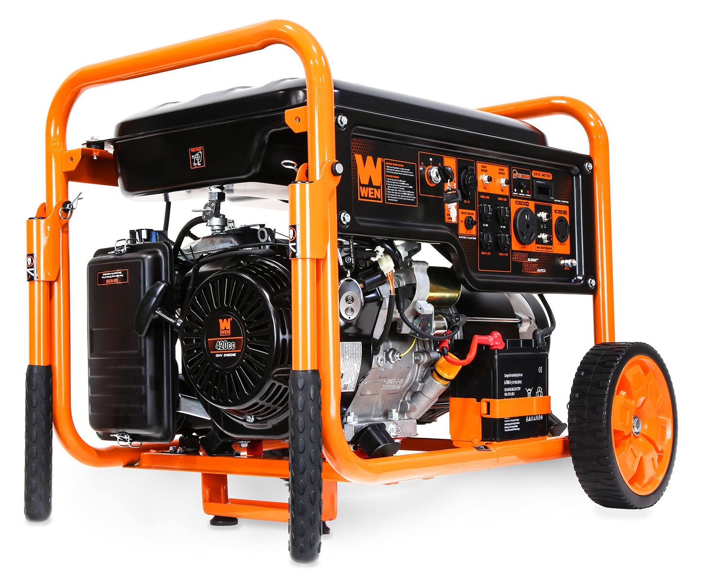 Wen Gn9500X 9500-Watt Portable Generator With Remote Electric Start And Co Shutdown Sensor, Black