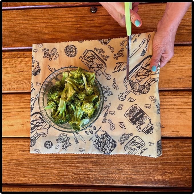 Reusable Beeswax Wrap Roll – Cotton, Plastic-Free Food Storage Alternative – Wrap Made by Women in Chile Grey Nuts
