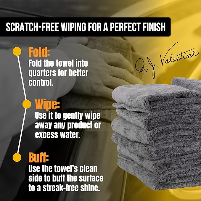 VPD Microfiber Warp Edgeless Towels - Ultra-Soft, Scratch-Free Drying and Cleaning Towels, No Streaking, Buffing Polishing Towels, Grey, 15.75" x 15.75", Machine Washable, For All Surfaces (24)