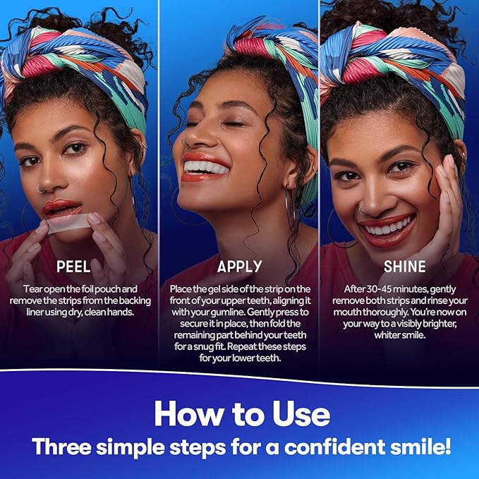 MySmile Teeth Whitening Strips, Hydroxyapatite-Infuse White Strips, Non-Sensitive Teeth Whitening with Soothing Natural Ingredients, Enamel-Safe, Residue-Free, Non-Slip, 14 Treatments Kit