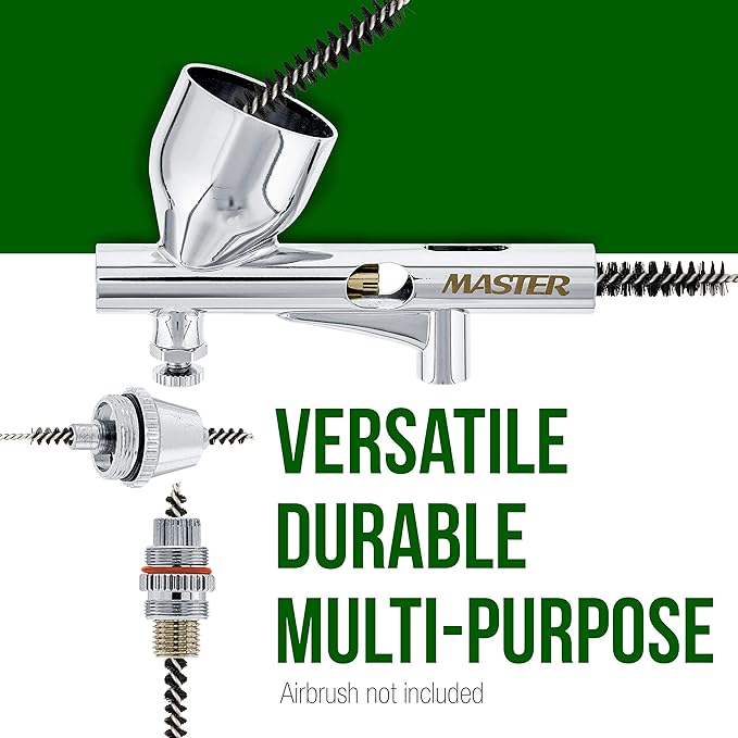 Master Airbrush Cleaning Kit 11-Piece, Airbrushing Cleaning 5 Brushes, 5 Pokers & How-to Airbrush, Cleaner Set Mini Kit