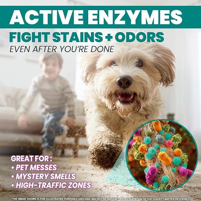 Uncle Todd's Carpet Cleaner Powder | Enzyme Formula for Carpet Machines | Removes Pet Odors & Stains | Safe for Carpets, Rugs & Upholstery | Makes 30 Gallons