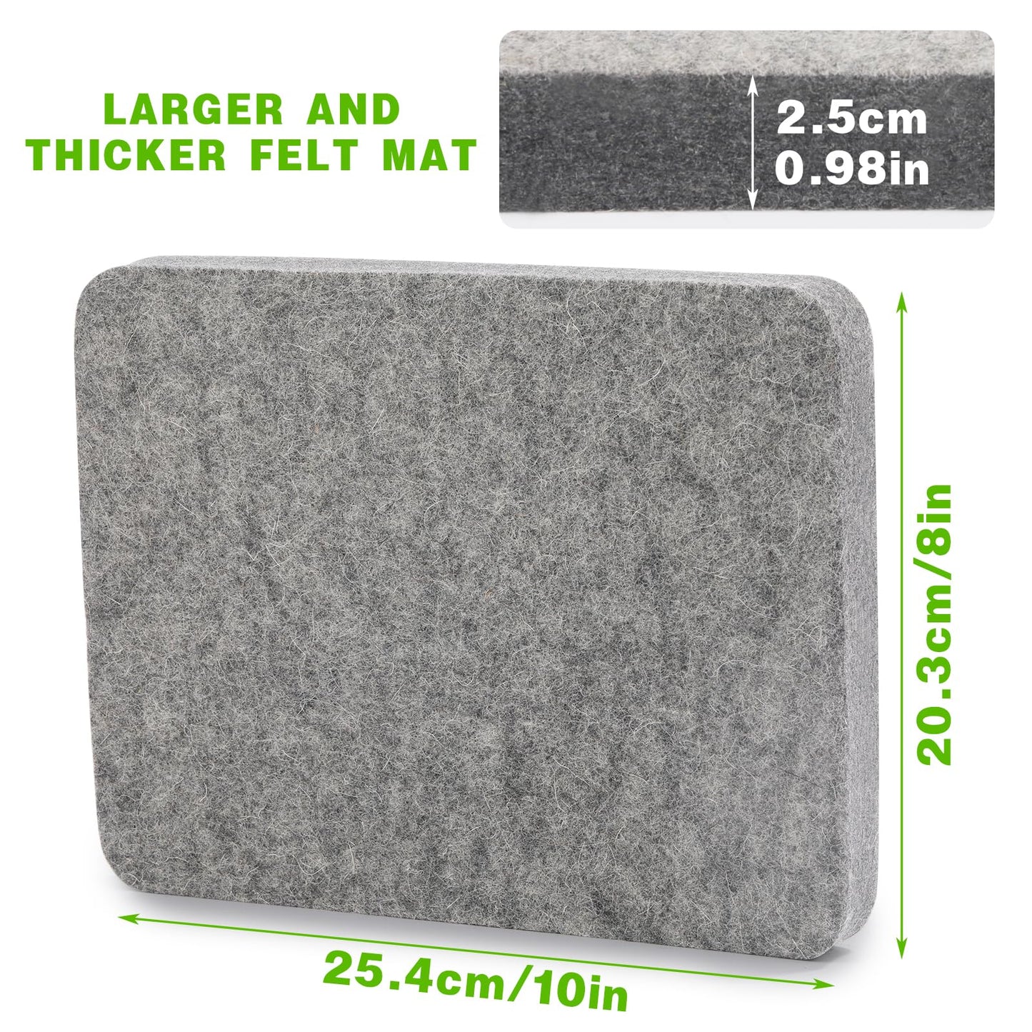 IMZAY Needles Felting Tools, 8"x10" Felting Pad, Large Needle Felting Mat, 90 Pcs Felting Needles, Felting Supplies with Wood Handles & Wool Needles for DIY Crafts