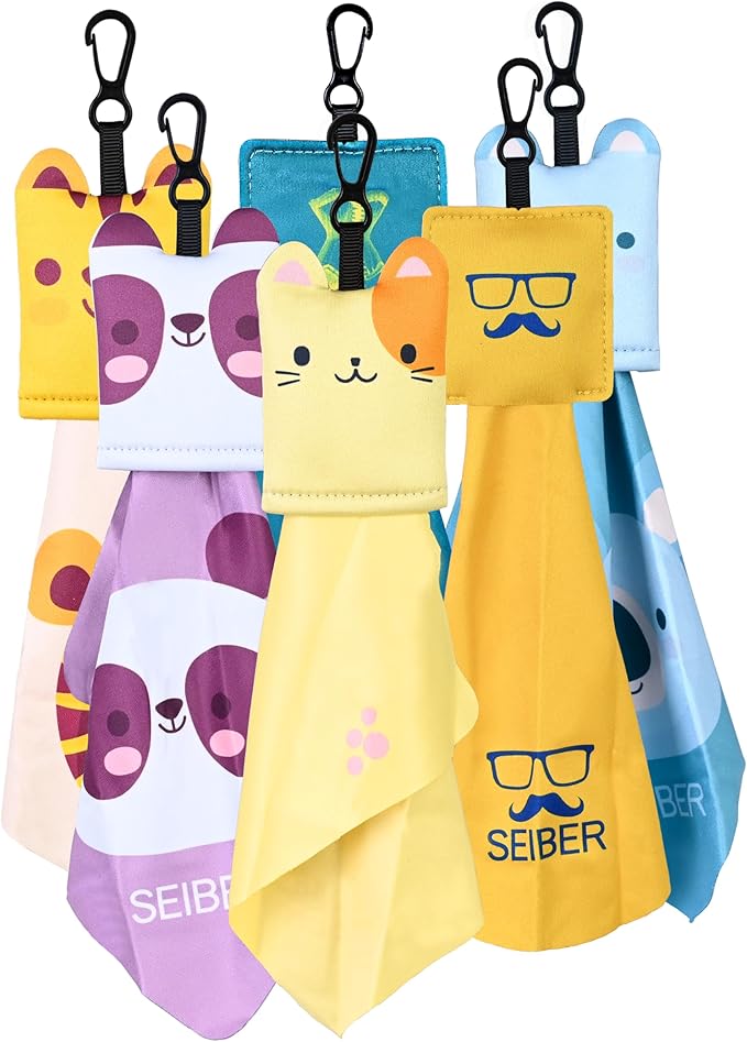SEIBER Glasses Cleaning Cloth,Microfiber Cleaning Cloths,Eyeglasses Clean Cloths,Glass Cleaning Cloths for Glasses Sunglasses Eyeglasses Lens Camera Cell Phone Screens (6 Pack)