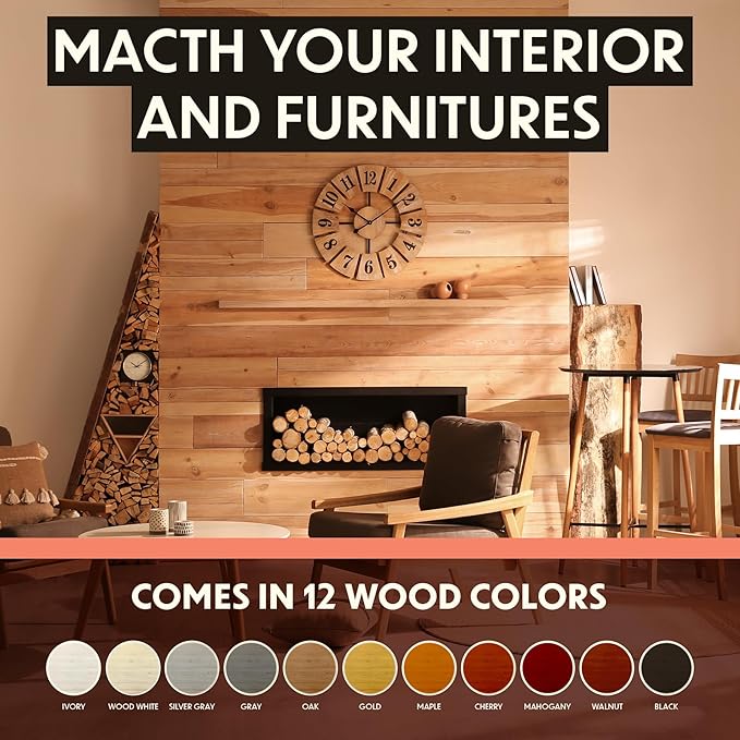 Furniture Repair Kit 50PC - Brushes, Markers, Scraper, Resin Wood Filler, Fillers with Wood Putty, Any Color Wood Combination, Scratch & Molding Repair, Restore Laminate Vinyl Veneer Flooring