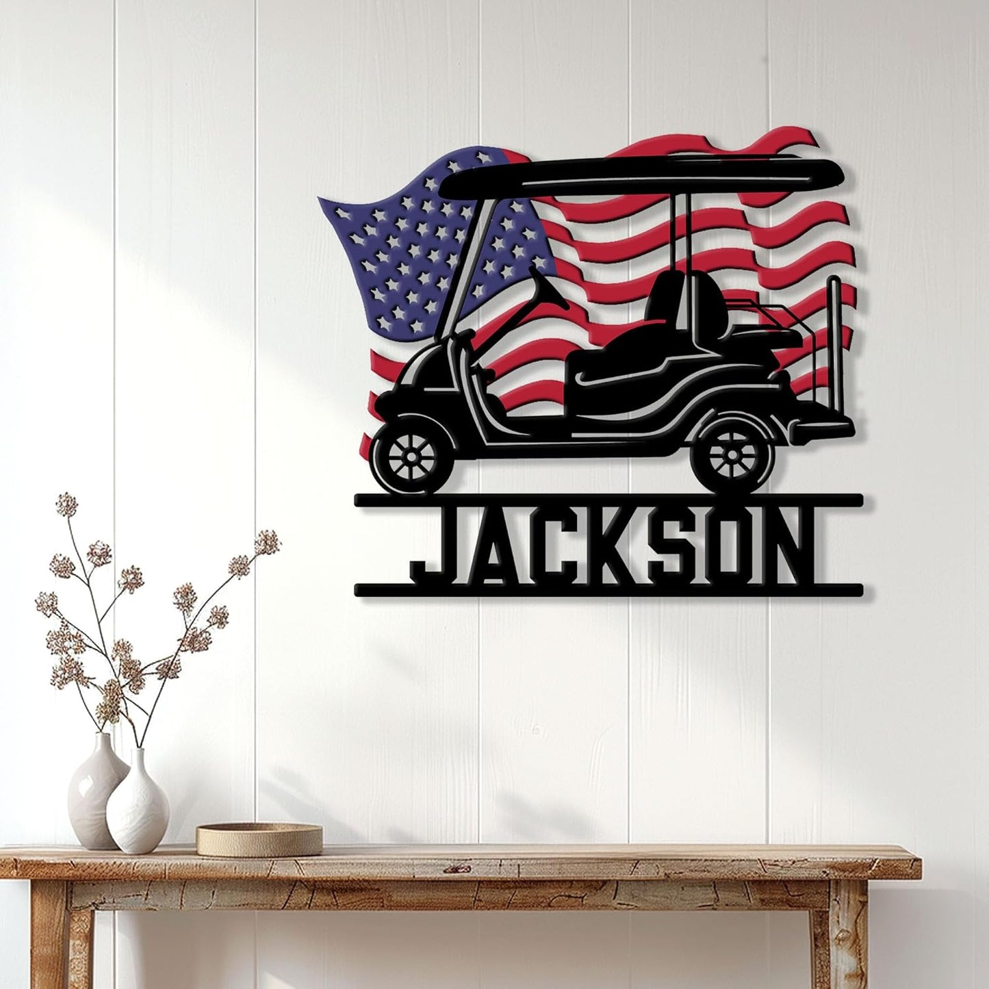 Golf Metal Sign – Custom Name Wall Decor for Porch, Yard, or Bedroom – Gift for Dad, Mom, Golf Enthusiast, Son, Daughter, or Coach on Birthday or Golf Event