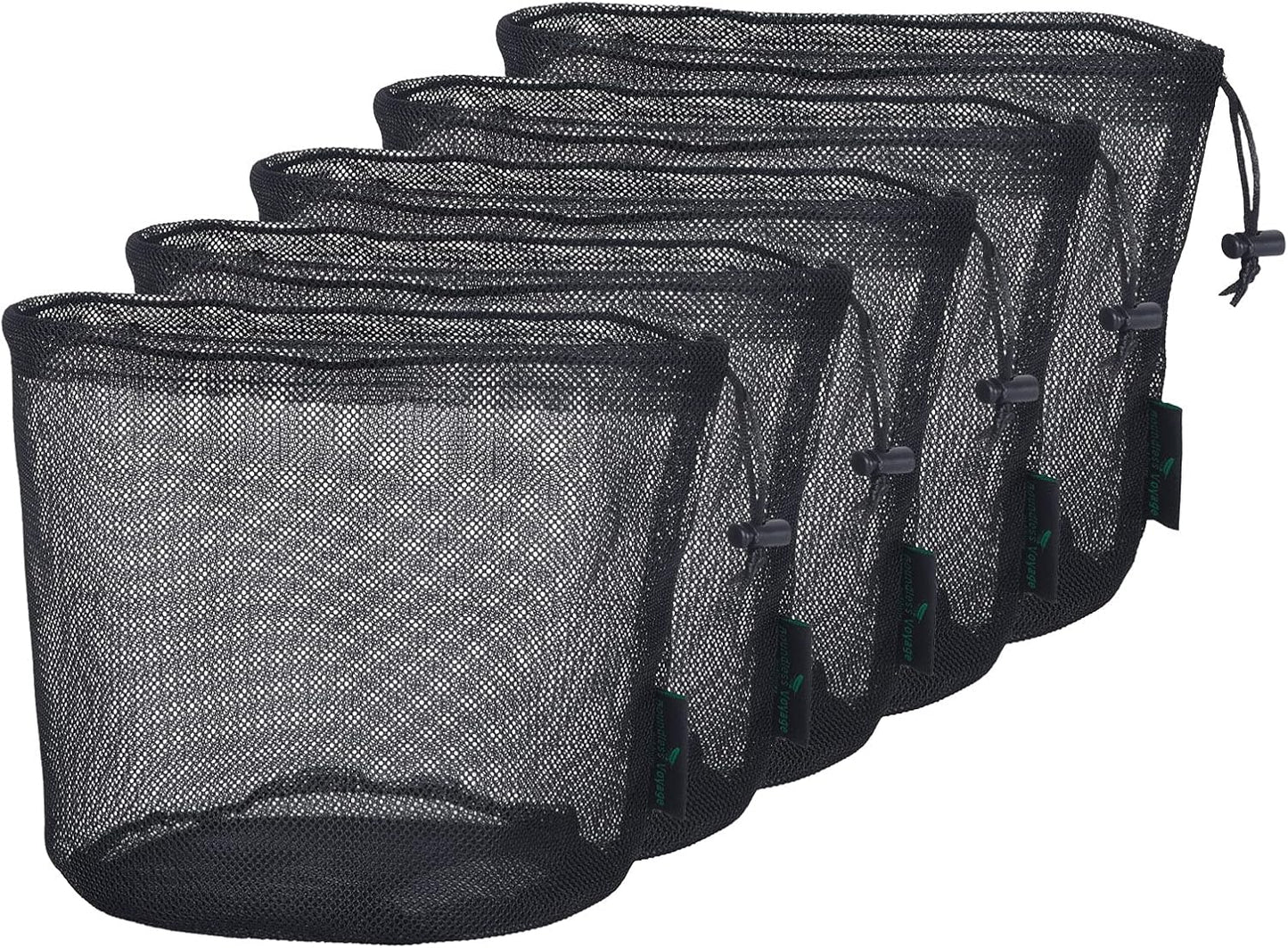 5pcs Nylon Mesh Bag Travel Stuff Sack Sports Equipment Bag BVP04