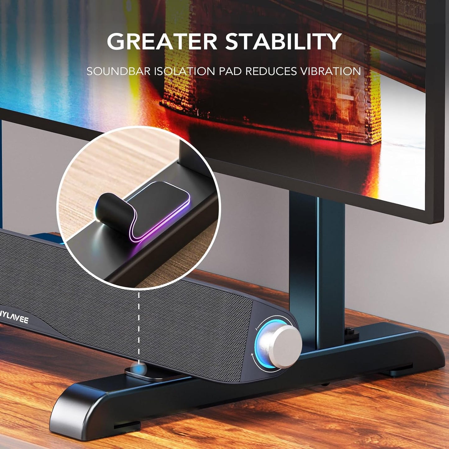 AX WABER Universal TV Stand,Table Top TV Stand Base Replacement for Most 37 to 86 Inch LCD LED TVs, 7 Height Adjustable Legs with Cable Management Hold up to 150lbs, Max VESA 800x600mm, Black AX10TB01