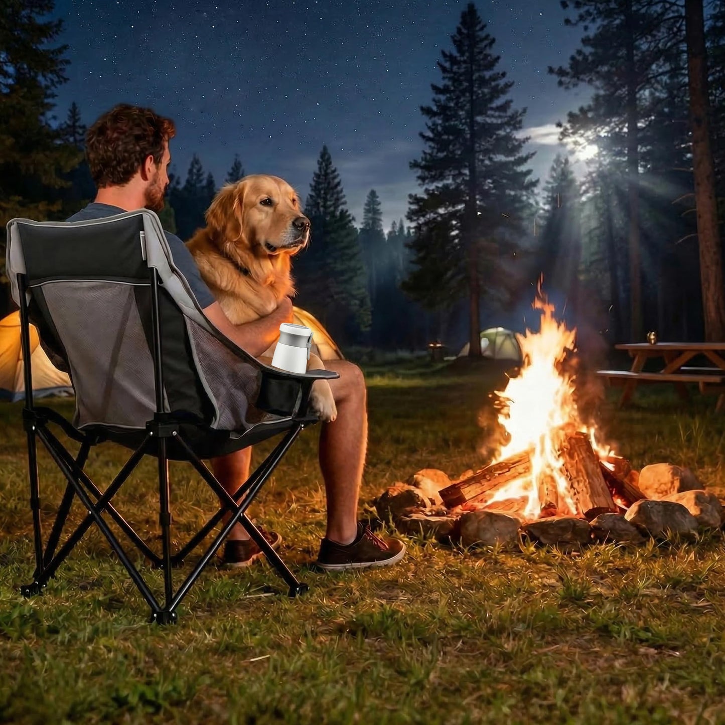 SUNNYFEEL Lightweight Oversized Camping Chairs for Adults Portable Folding Chair with Side Pockets & Cup Holde for Beach,Fishing,Trip,Picnic,Lawn,Concert Outdoor, Carry Bag Included