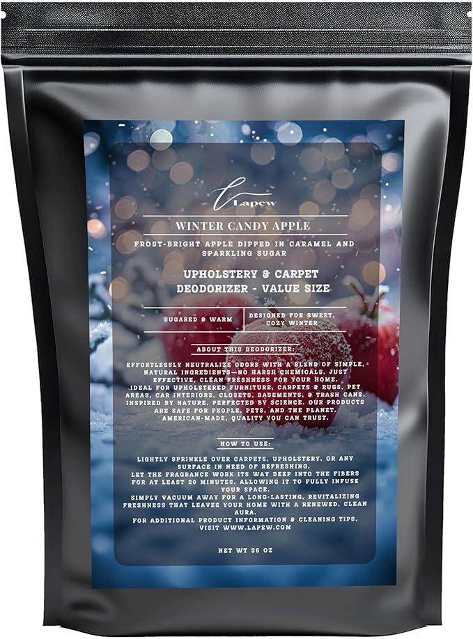 Winter Candy Apple Carpet Freshener Powder Value Size 36 oz | Powerful Odor Eliminator for Home | Upholstery Deodorizer | Carpet Deodorizer | Cat Litter Box