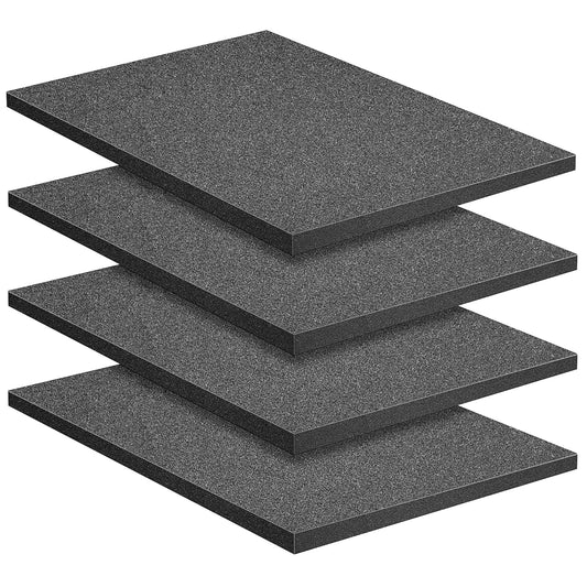 DECOHS 4 Pcs Polyurethane Foam Sheet- 16 x 12 x 1 Inch Cuttable Foam Inserts for Cases- Packing Foam Pads for Toolbox Camera Storage and Crafts