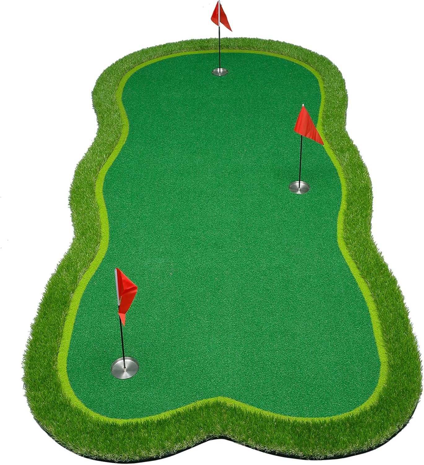 Golf Putting Green/Mat-Golf Training Mat- Professional Golf Practice Mat- Green Long Challenging Putter for Indoor/Outdoor
