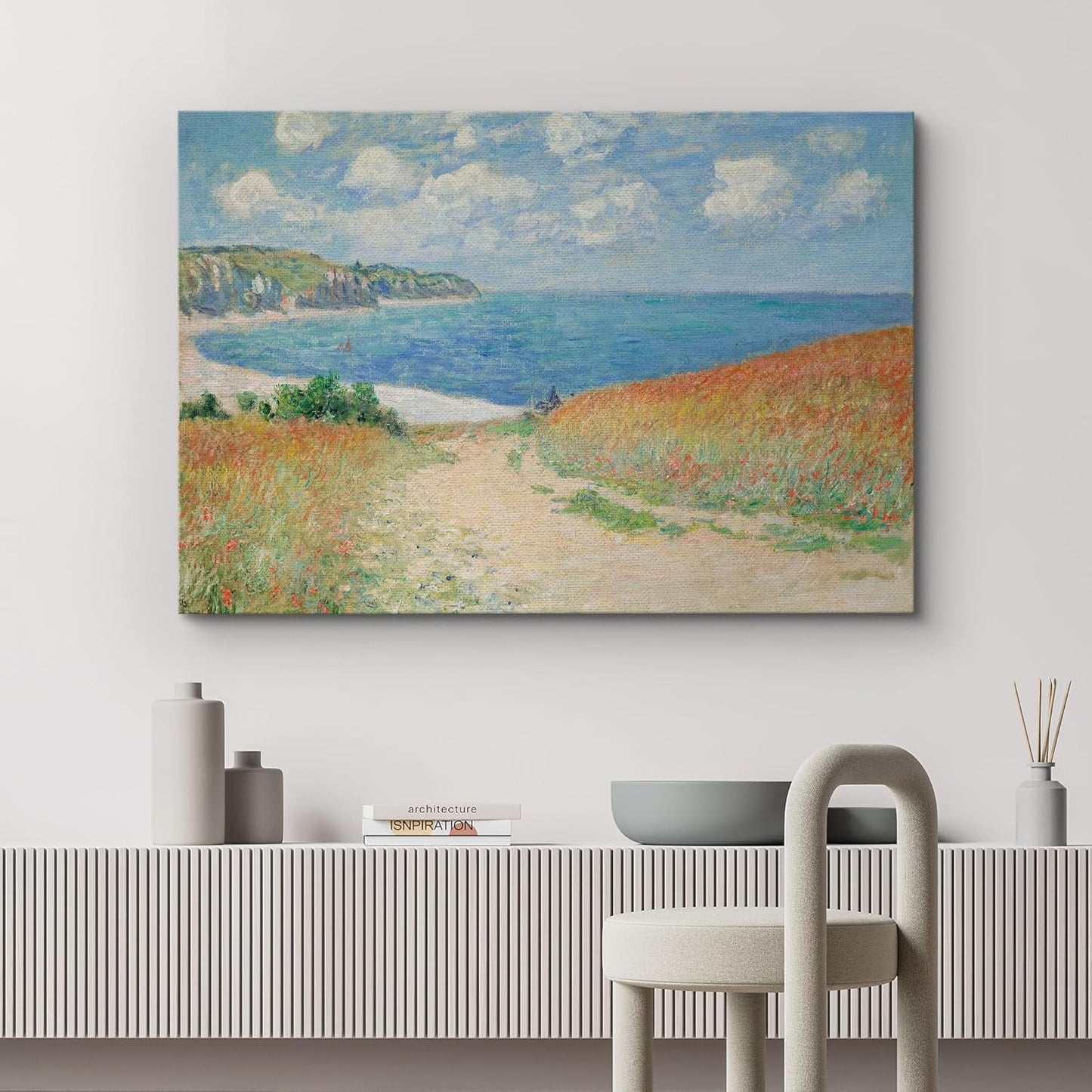 Path Through The Corn at Pourville by Claude Monet Giclee ped Gallery 12x18 inches