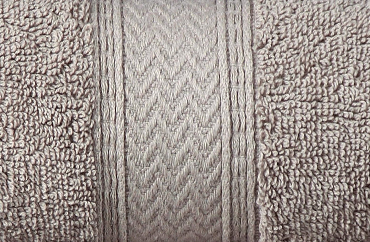 Hillfair Premium 600 GSM Cotton Bath Towel Set - 6 Piece, Machine Washable, Super Soft & Absorbent: 2 Bath, 2 Hand, 2 Washcloth - Stone Color