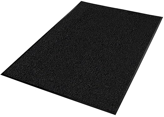 Guardian - 94040535 Platinum Series Indoor Wiper Floor Mat, Rubber with Nylon Carpet, 4'x5', Black