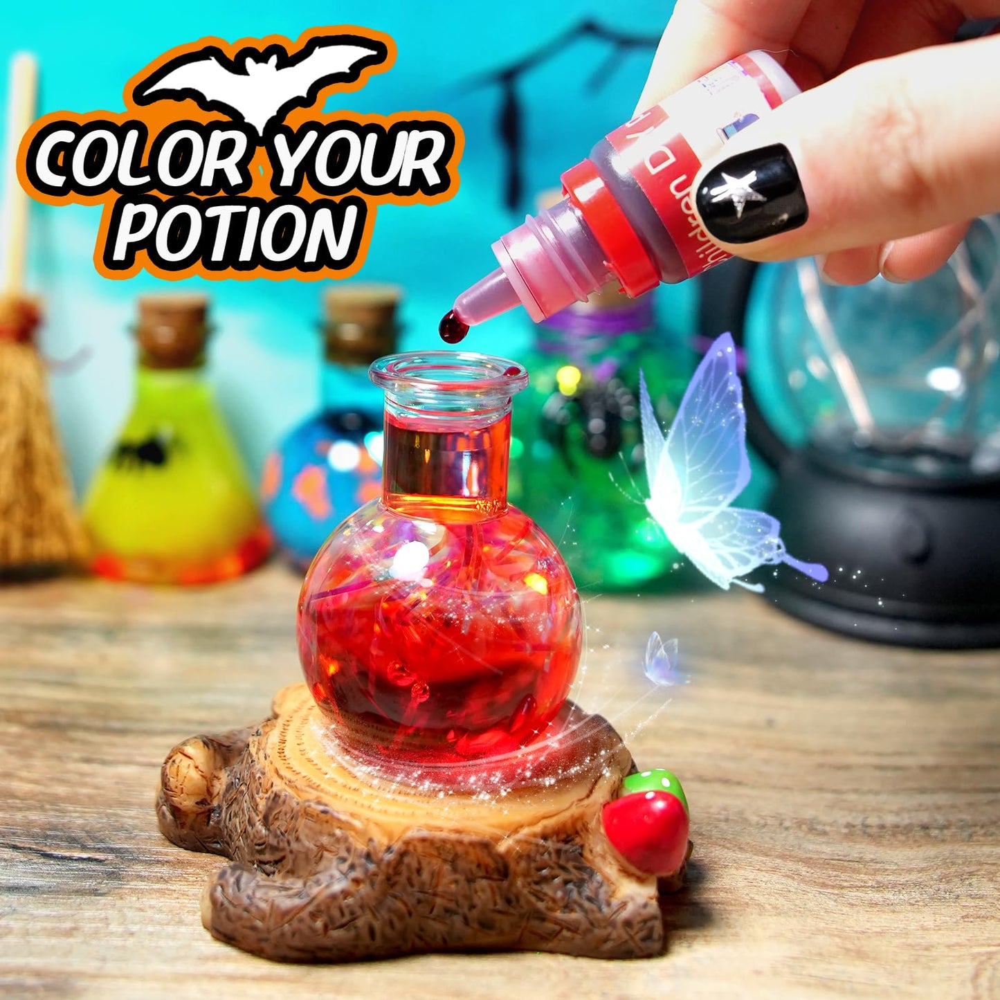 LDomet Magic Potions Craft Kit for Kids - Mix 20 Glow Witch Potion Bottles, Fairy Magic Potions Making Kit - Christmas Decorations Birthday Gifts for Girls Boys 6 7 8 9 10+