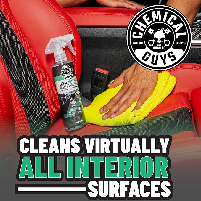 Chemical Guys Total Interior Cleaner and Protectant, New Car Smell (Safe for Cars, Trucks, SUVs, Jeeps, RVs & More) 128 fl oz - SPI234