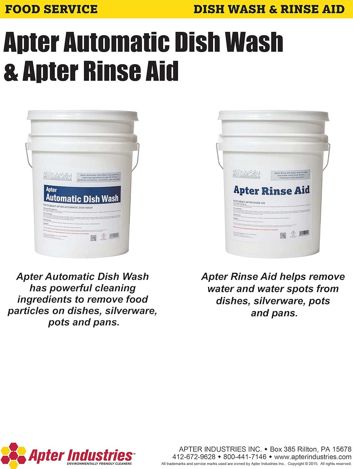 Automatic Dishwasher Detergent, Formulated For Commercial Automatic Dishwashing Machines, 5 Gallon