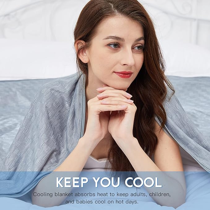 AmyHomie Cooling Blanket,Summer Blankets with Double Sided Cold Effect, Arc-Chill Q-Max>0.5 Cool Fiber, Breathable Lightweight Blankets for Hot Sleepers Night Sweats