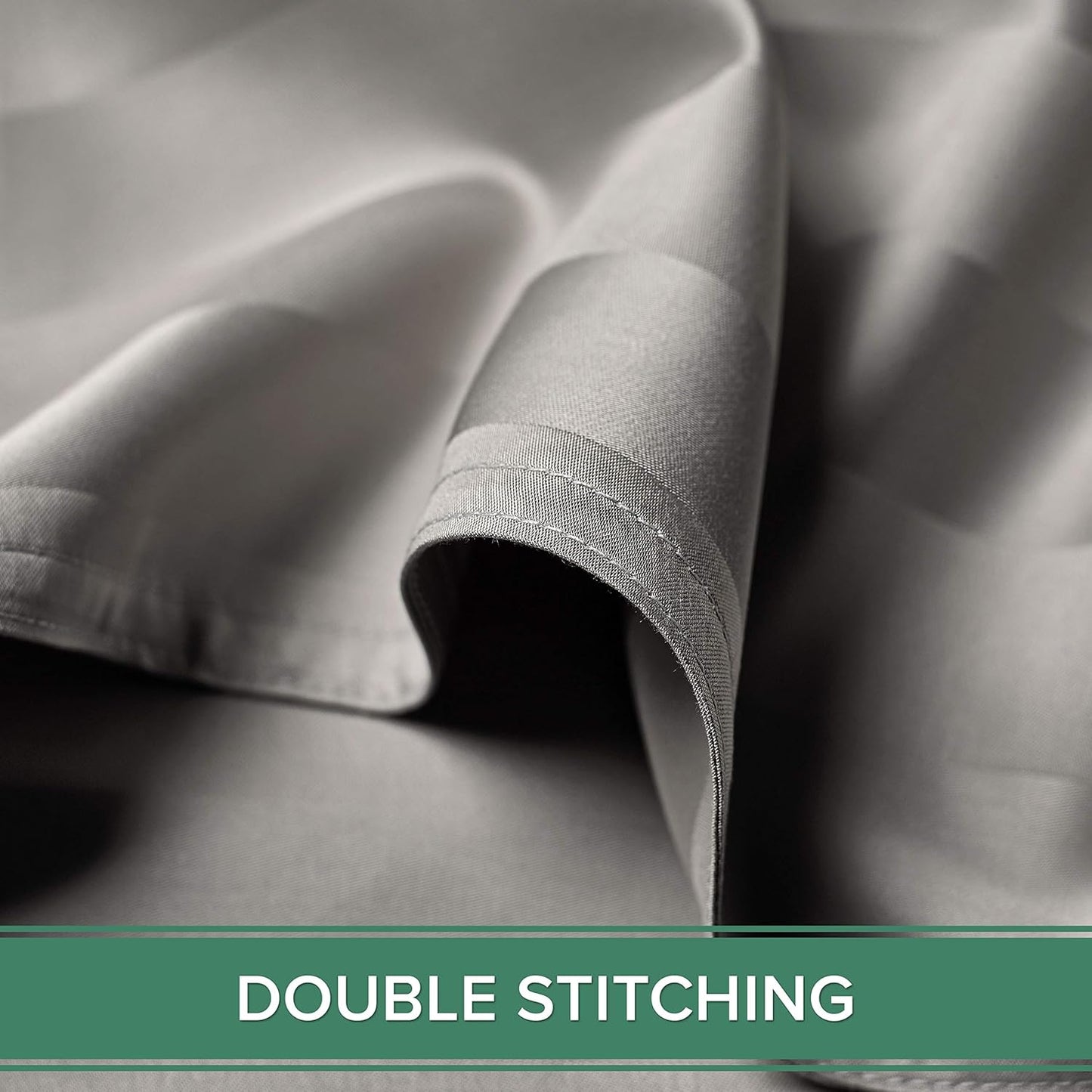Split King Sheets by Pure Bamboo, Genuine 100% Organic Viscose Derived from Bamboo Bed Sheet Set, Soft & Cooling, Double Stitching *Not for Split Top (Split King, Jacquard Silver)