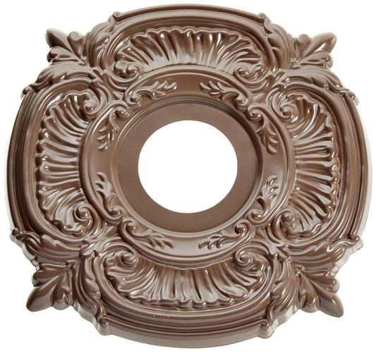 Ekena Millwork 13Od X 3 1/2Id X 3/4P Attica Thermoformed Pvc Ceiling Medallion (Fits Canopies Up To 5), Ultracover Satin London